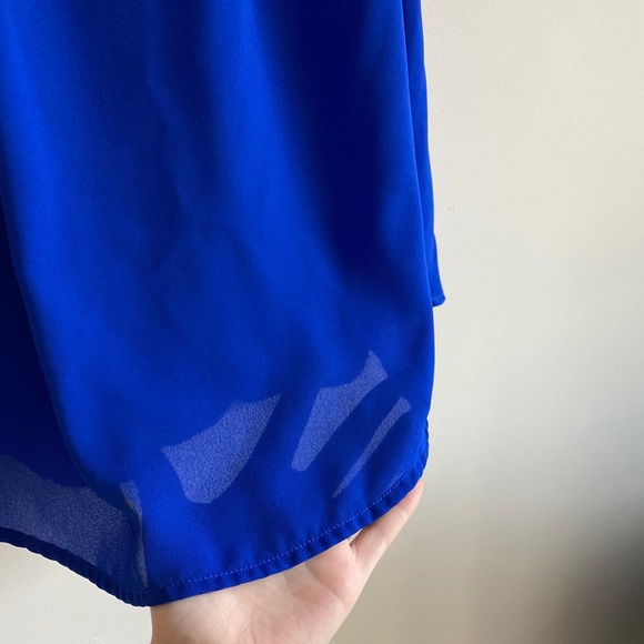 Royal Blue Sleeveless Blouse / Meraki - Picture 6 of 8